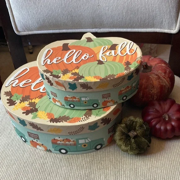 Fall harvest autumn gift boxes says “hello fall” - Picture 1 of 6